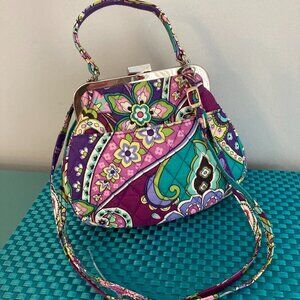 Vera Bradley NWOT Crossbody Clutch Purple Paisley